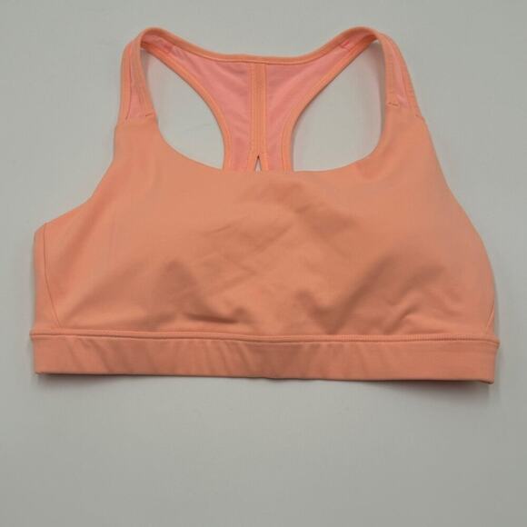 Athleta Sports Bra Women's Medium Contender Breathable Mesh & Racerback Peach - Picture 1 of 10